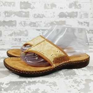 UGG Tan Cream Sandals Minimalist Design